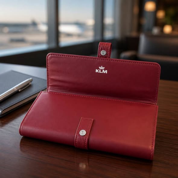 KLM Jan Taminiau Burgundy Clutch