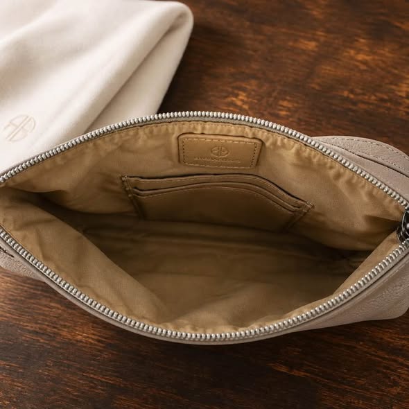 Women's Mini Handbag Beige Monogram Print Top Handle Purse