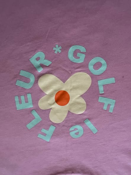 Converse Golf Le Fleur Salmon Pink Graphic T-Shirt Size Large
