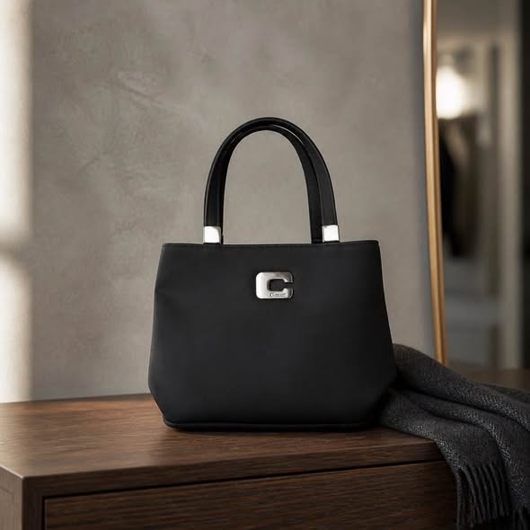 Chenson Mini Black Top Handle Handbag Structured Purse