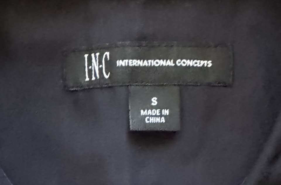 INC International Concepts Women’s Ombre Button-Up Tunic Shirt Size Small Black White