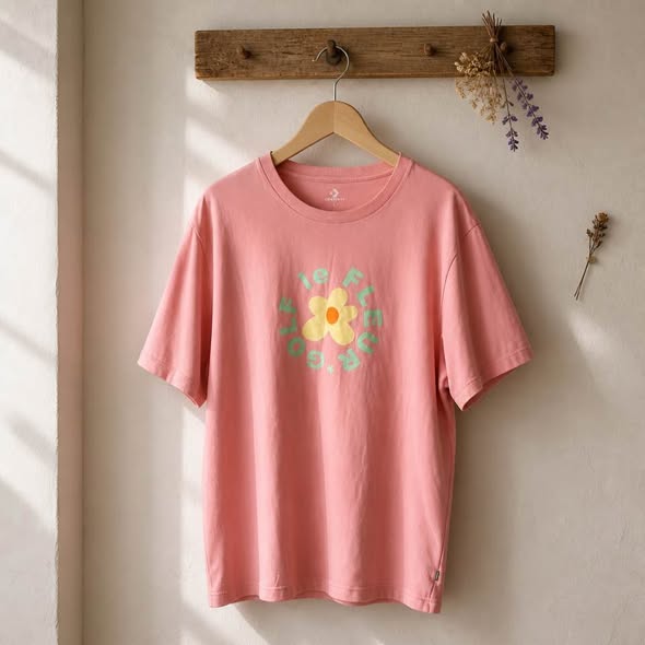 Converse Golf Le Fleur Salmon Pink Graphic T-Shirt Size Large
