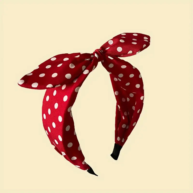 Knotted Vintage Polka Dot Headband