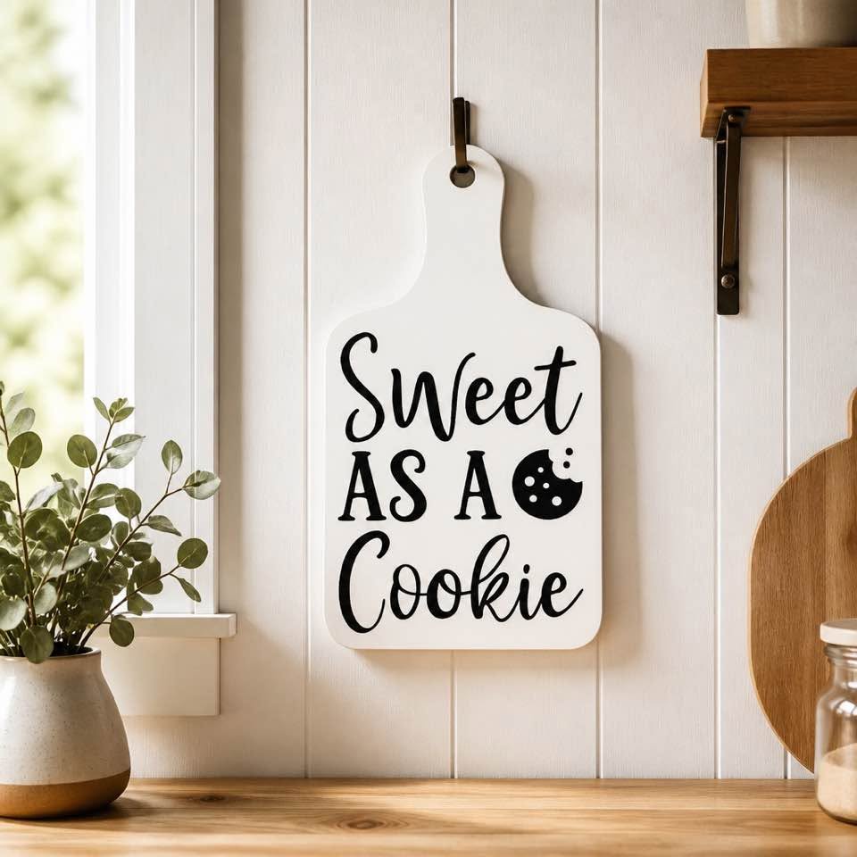 Sweet As A Cookie Decorative Cutting Board Kitchen Wall Decor Thin Plywood 12x7