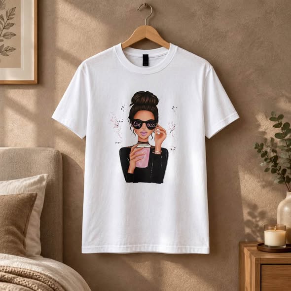 Girl Boss Graphic T-Shirt – Handmade Gildan Tee | Size Small