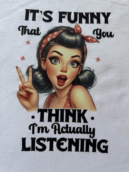 Women's Funny Retro 50s Graphic T-Shirt – Vintage Pin Up Girl Sarcastic Tee – Small