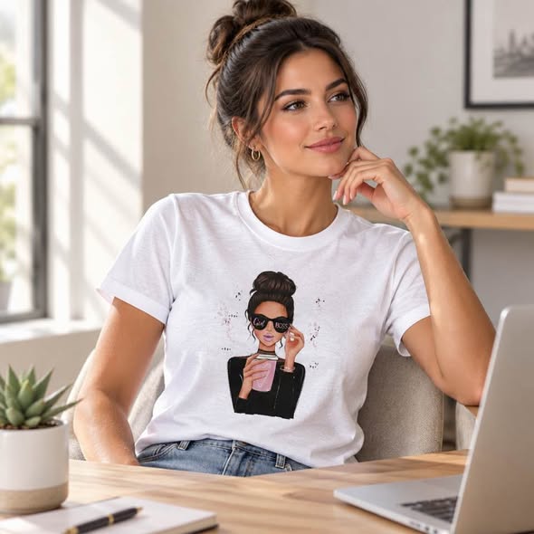 Girl Boss Graphic T-Shirt – Handmade Gildan Tee | Size Small