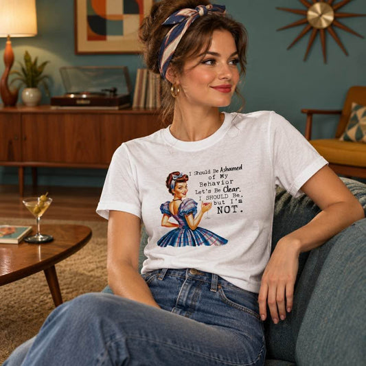 Vintage Sass & Class Graphic Tee – Funny Women's Retro Shirt Size Small - Beauty&Beyond