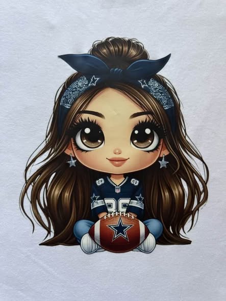 Women's Football Girl Graphic T-Shirt White Gildan Small Handmade Game Day Tee - Beauty&Beyond