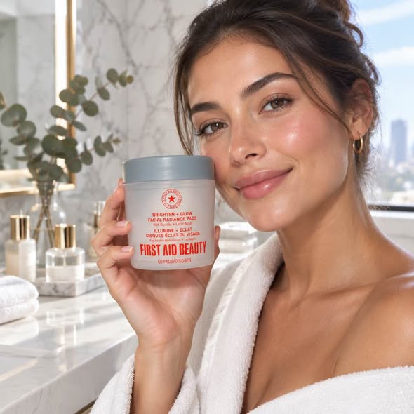 First Aid Beauty Brighten + Glow Facial Radiance Pads – 60 Count | Niacinamide & Glycolic Acid