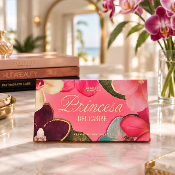 Alamar Cosmetics Princesa Del Caribe Pressed Pigment Palette – 8 Color Eyeshadow Palette