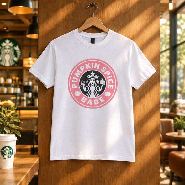 Pumpkin Spice Babe Graphic T-Shirt– Size Medium