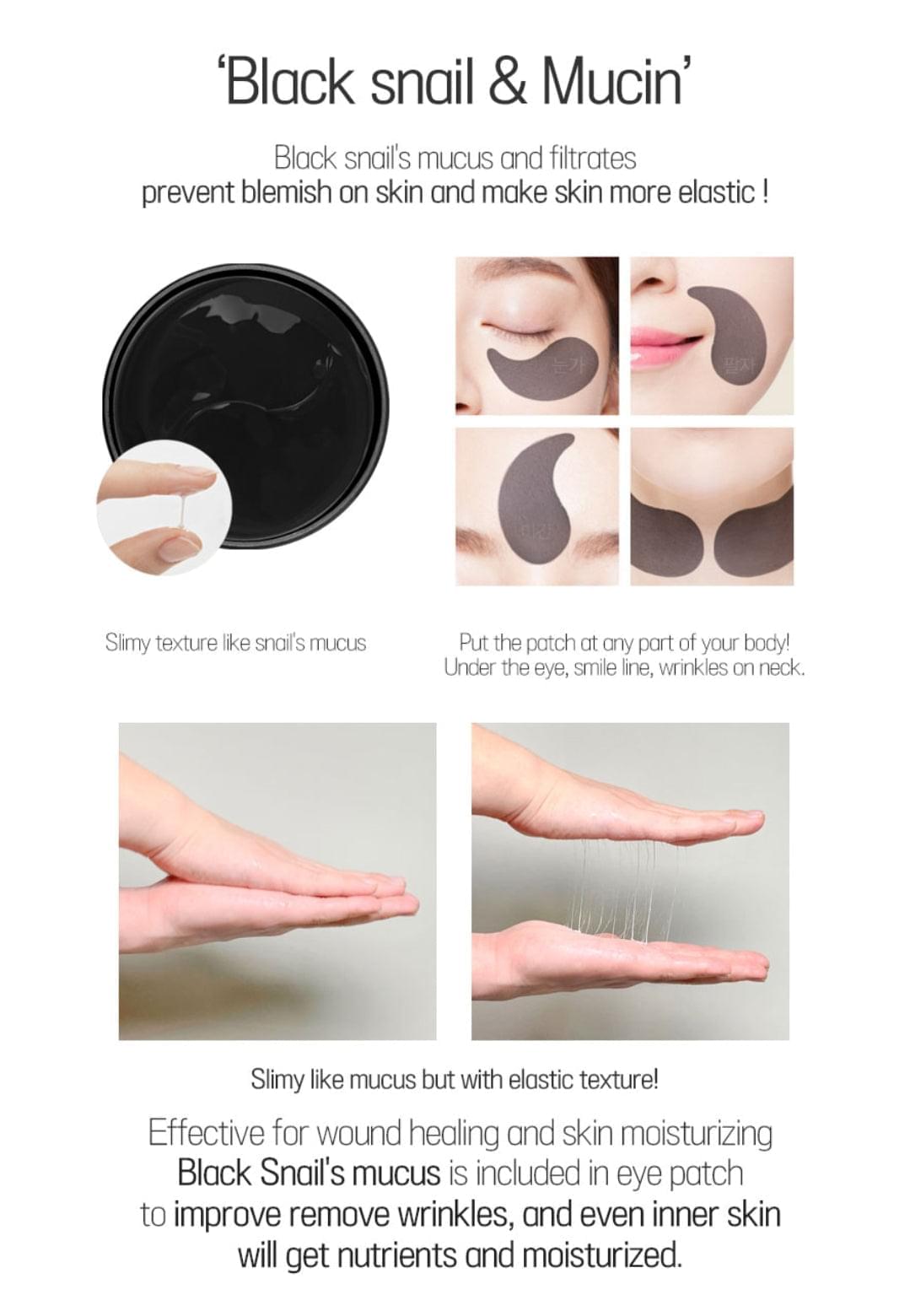 Black Snail Hydrogel Eye Patch - Beauty&Beyond