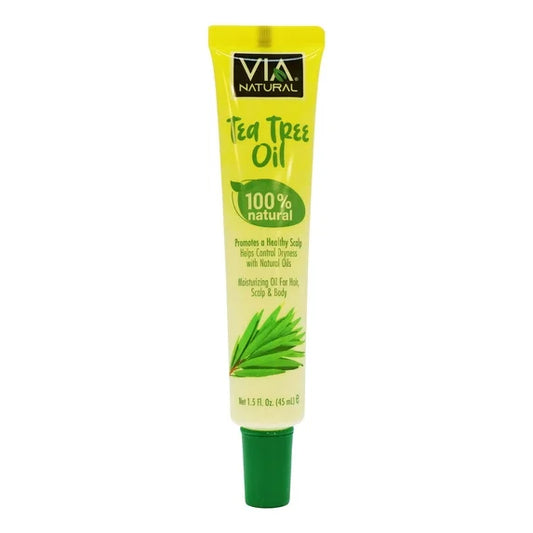 Via 100% Natural Tea Tree Moisturizing Oil for Hair Scalp & Body 1.5oz