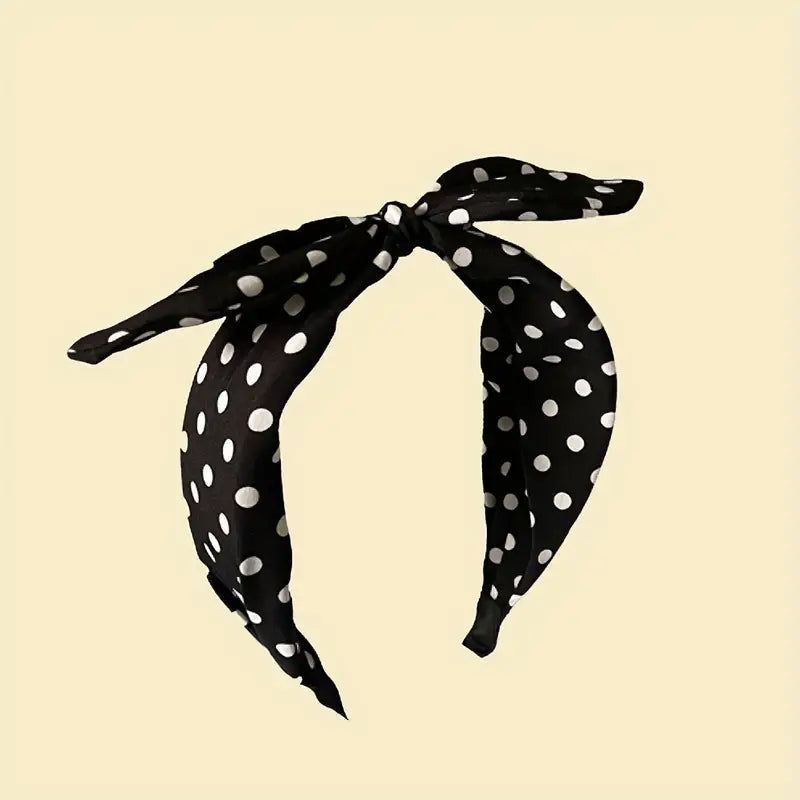 Knotted Vintage Polka Dot Headband