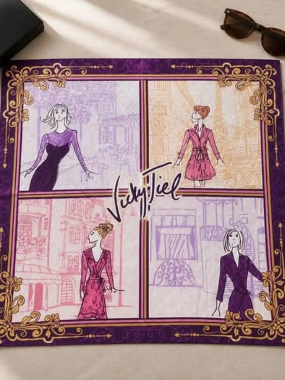 Vicky Tiel Fashion Print Scarf