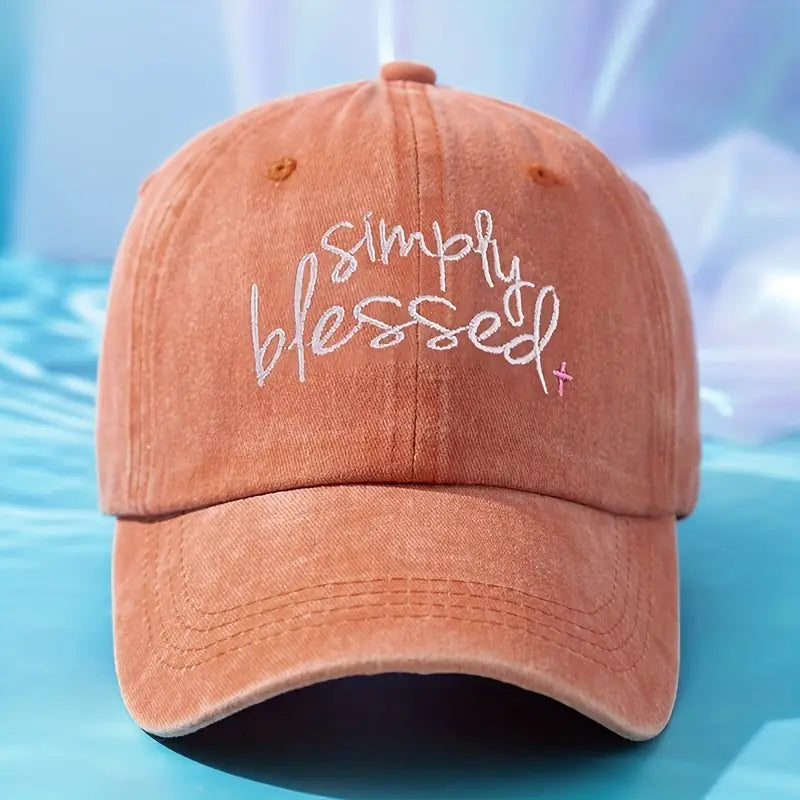 Simply Blessed Orange Baseball Hat