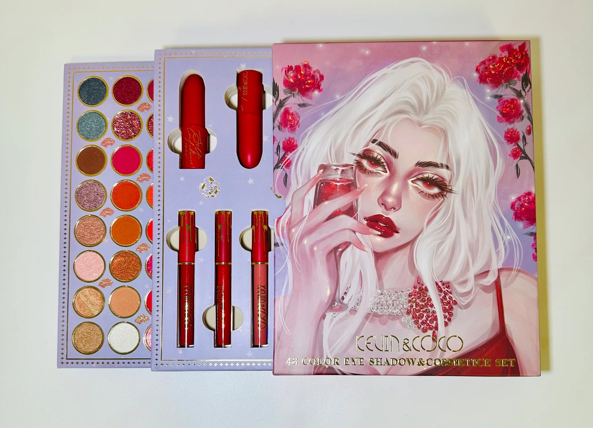 Bloody Mary 48 Color Eyeshadow Palette with 10 lipsticks