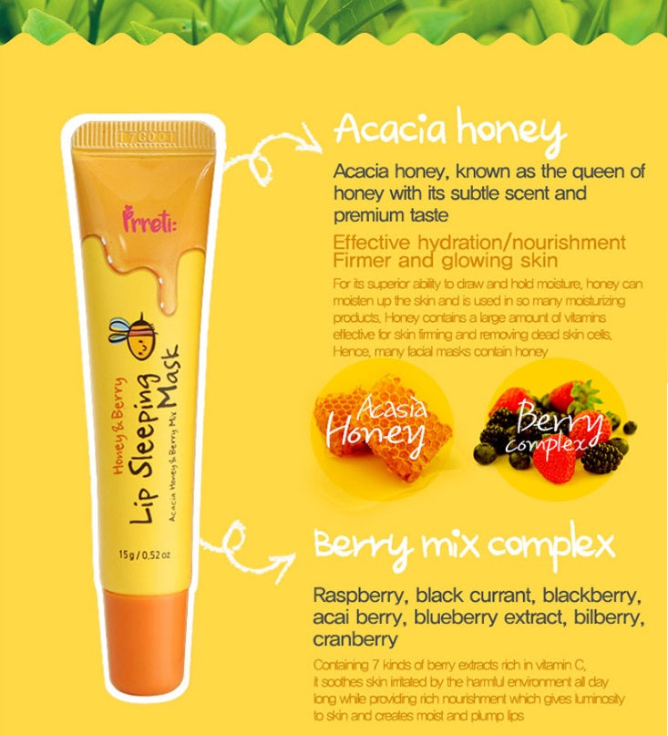 Honey & Berry Lip Sleeping Mask - Beauty&Beyond
